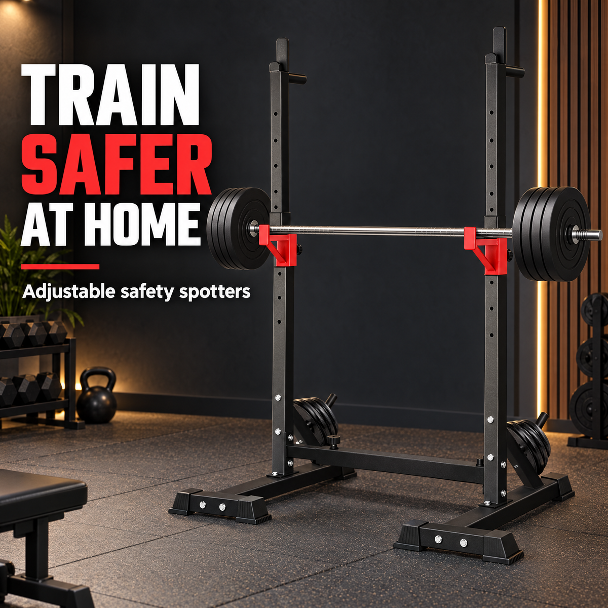 Heavy-Duty Squat Rack – Build Strength, Train With Safety