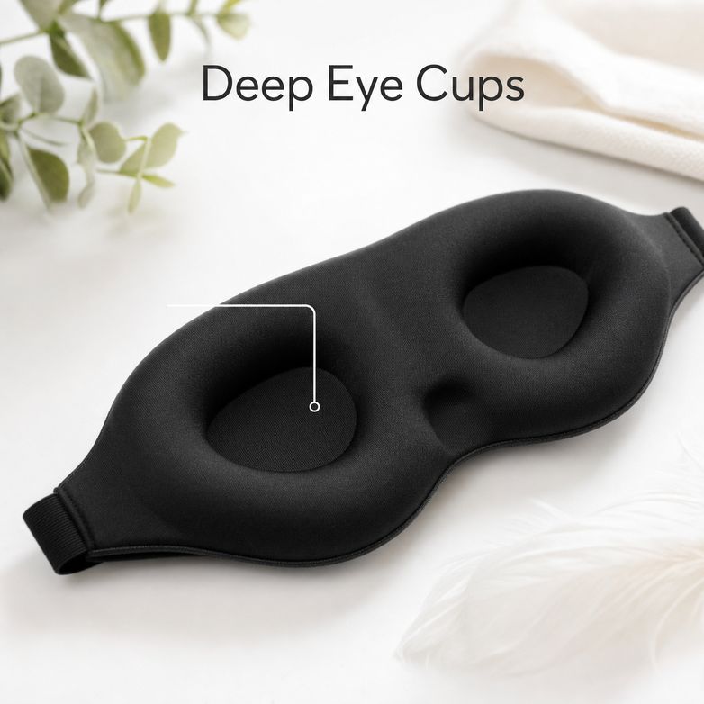 3D Memory Foam Mask - Block 100% Light, Sleep Anywhere