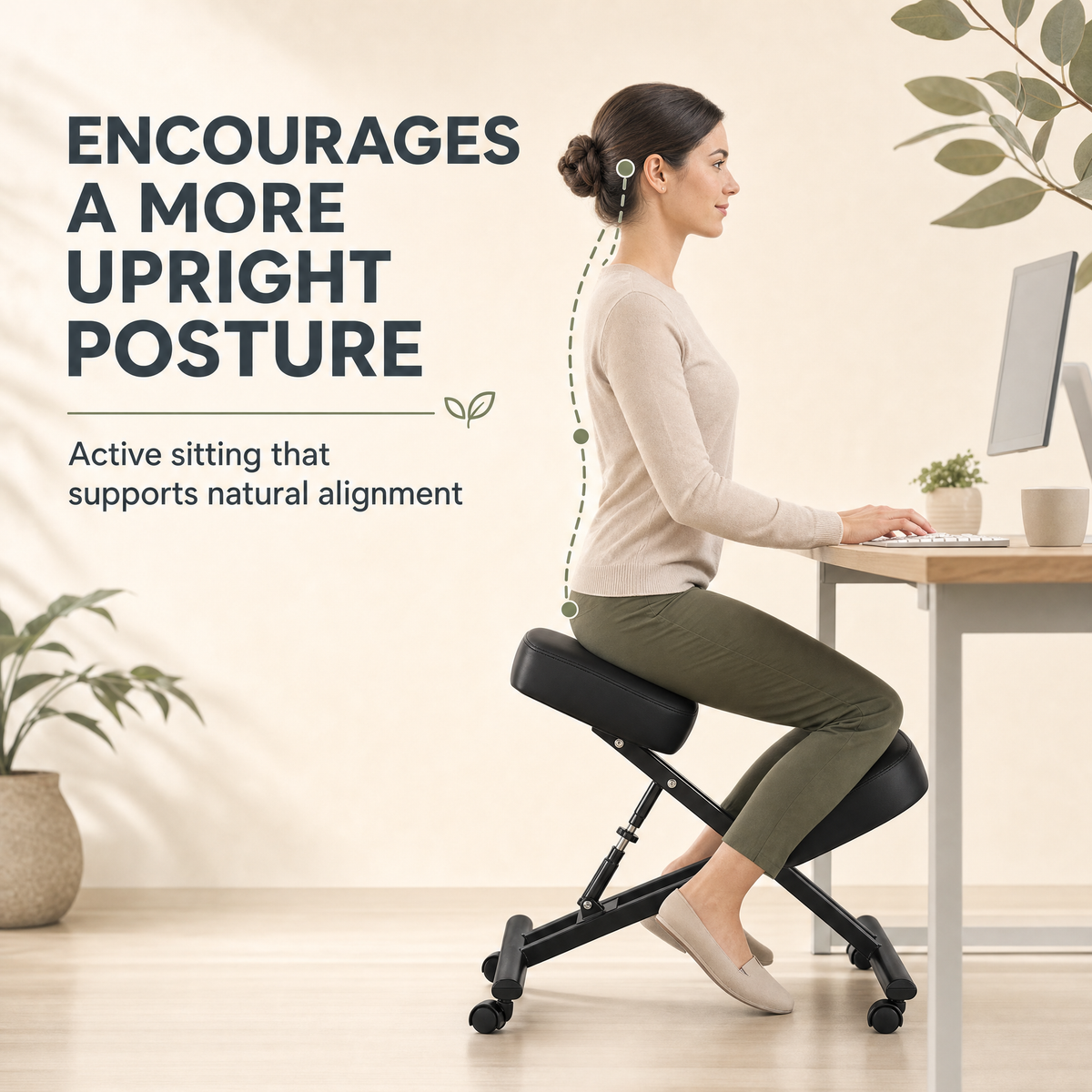Ergonomic Kneeling Chair - Better Posture, Boost Productivity