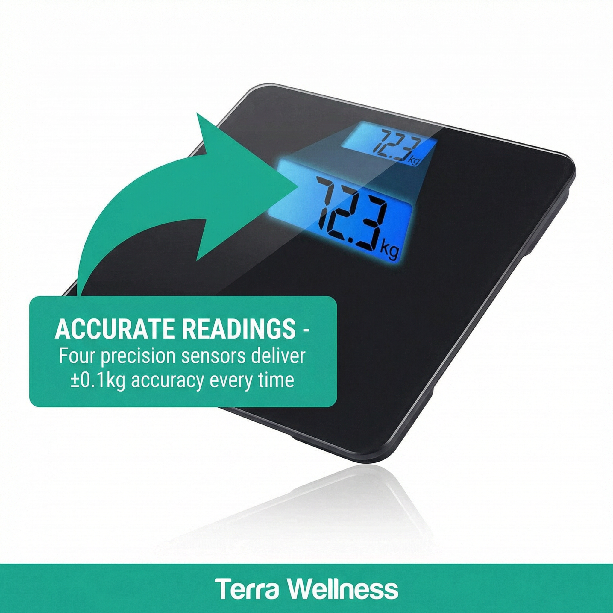 Digital Bathroom Scale - Track Progress, Precision Accuracy