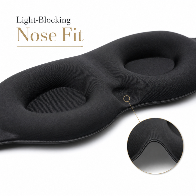 3D Memory Foam Mask - Block 100% Light, Sleep Anywhere