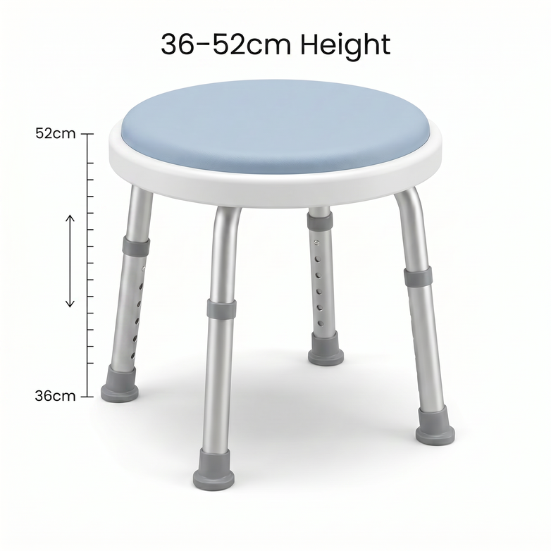 EQUIPMED Shower Chair - Safer Showering, Stable Daily Support