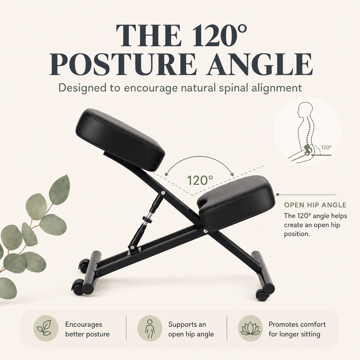 Ergonomic Kneeling Chair - Better Posture, Boost Productivity