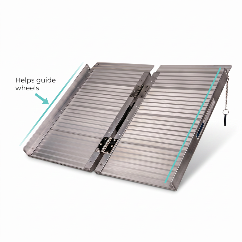 Aluminium Folding Ramp - Easy Vehicle Access, Portable Strength