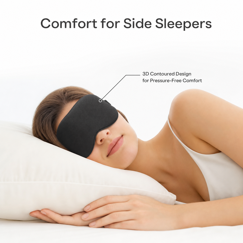 3D Memory Foam Mask - Block 100% Light, Sleep Anywhere