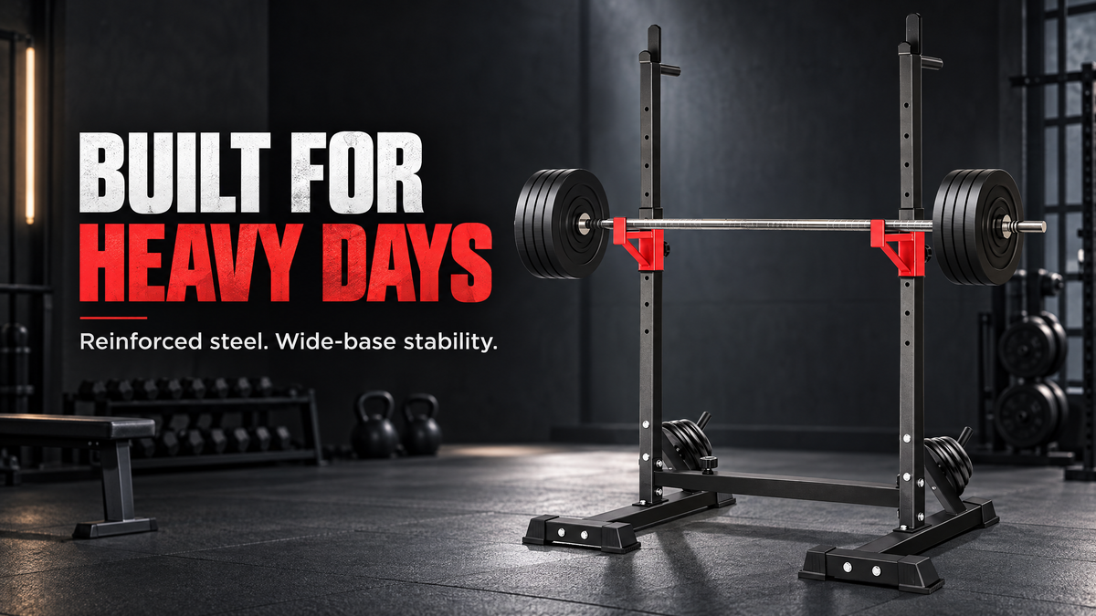 Heavy-Duty Squat Rack – Build Strength, Train With Safety