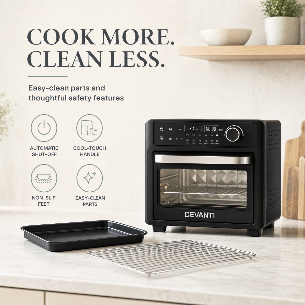 GlassGlow Daily Air Fryer – Healthy Cooking, Less Oil, Crisp Food Fast