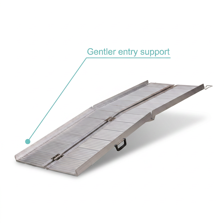 Aluminium Folding Ramp - Easy Vehicle Access, Portable Strength