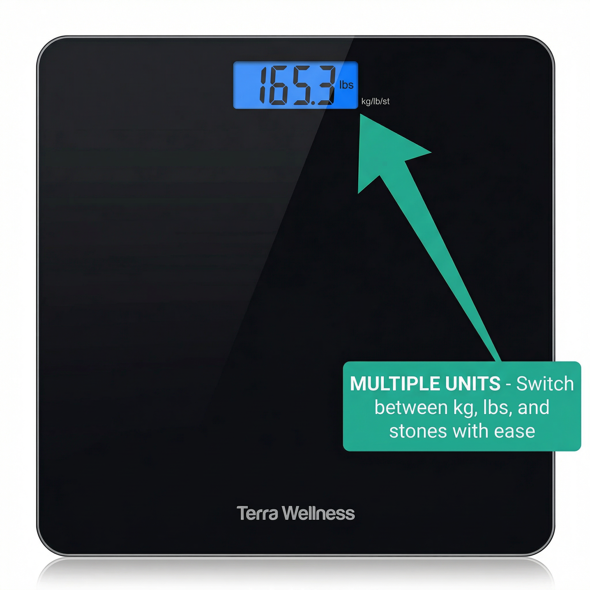 Digital Bathroom Scale - Track Progress, Precision Accuracy