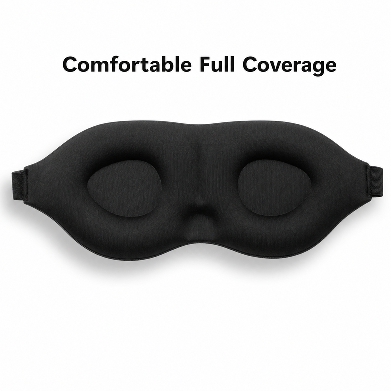 3D Memory Foam Mask - Block 100% Light, Sleep Anywhere