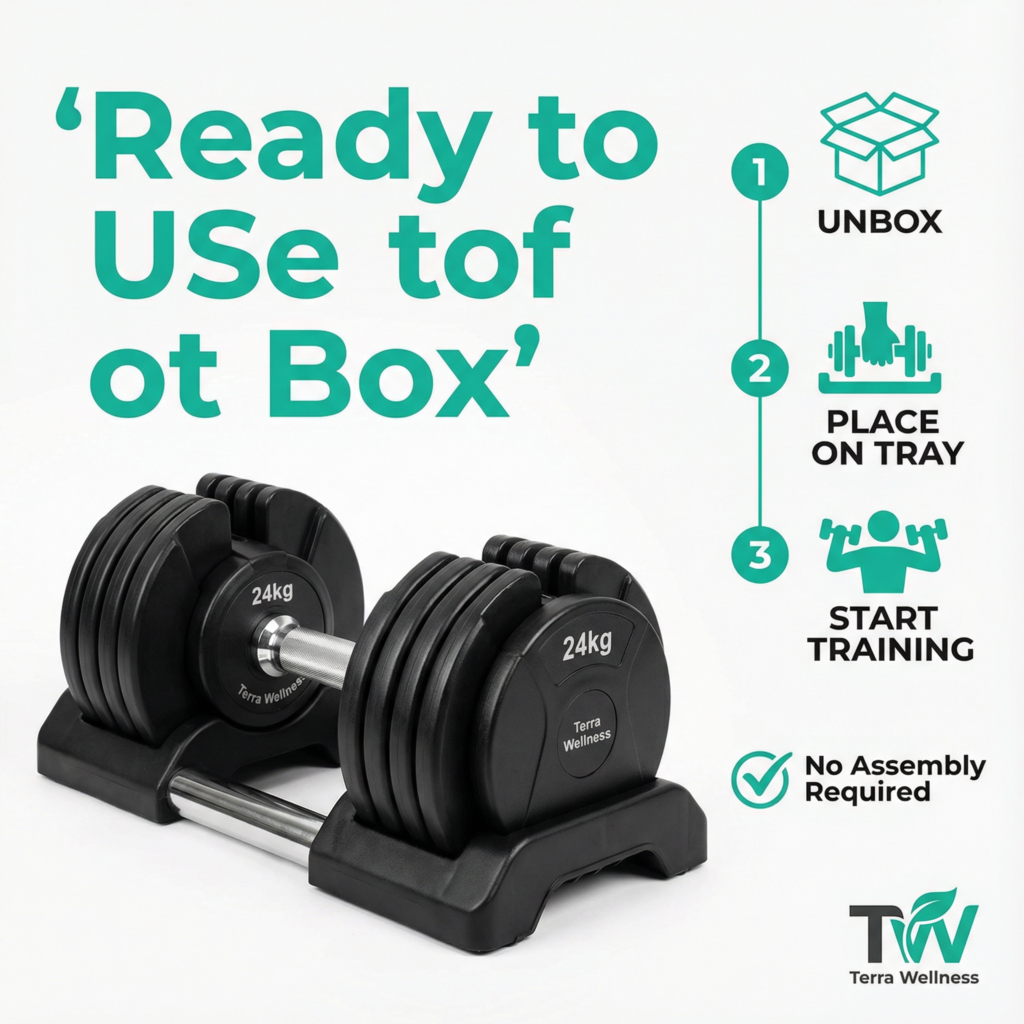 24kg Adjustable Dumbbell - Build Muscle Fast, Save On Space