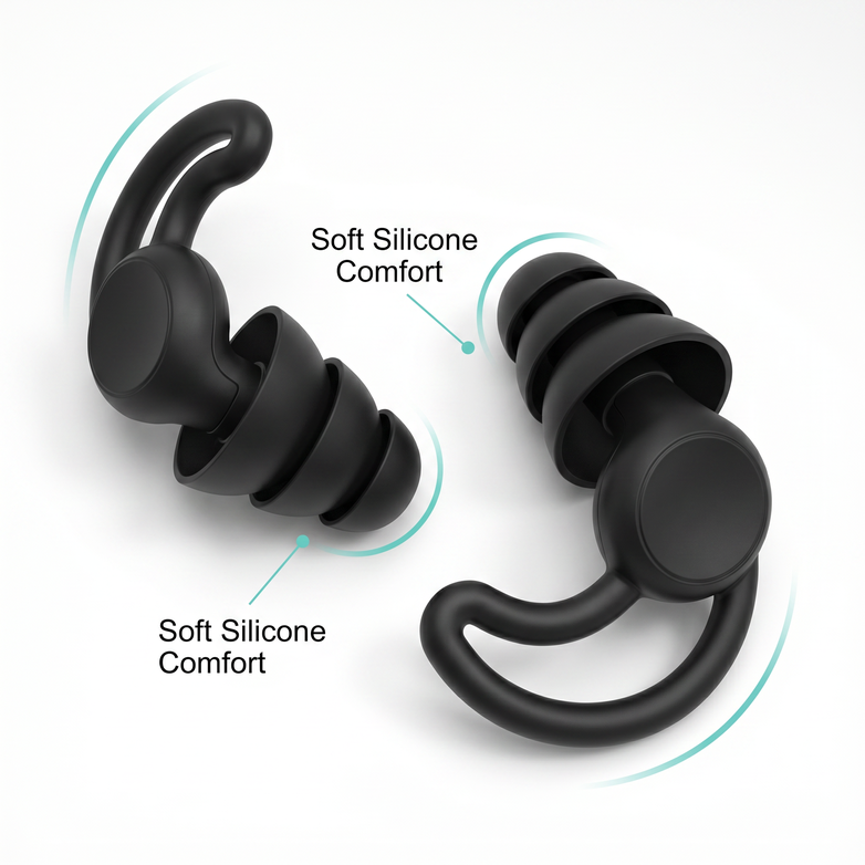 Silicone Ear Plugs - Block Harsh Noise, Sleep In Peace