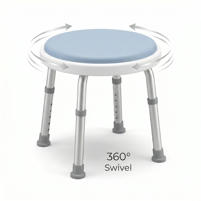 EQUIPMED Shower Chair - Safer Showering, Stable Daily Support