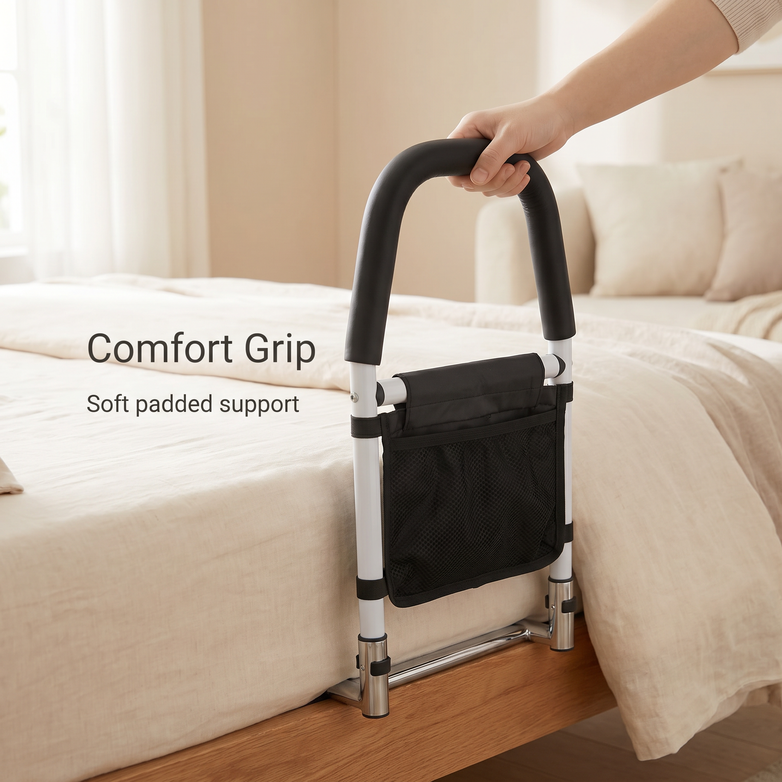 Bed Safety Rail - Prevent Falls, Get In And Out Easier