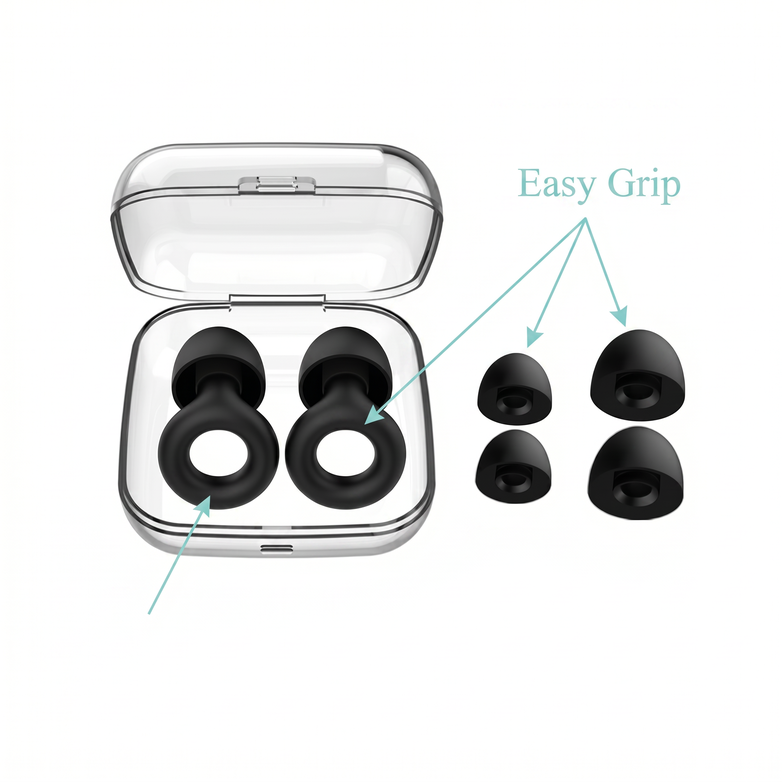 Silicone Ear Plugs - Block Harsh Noise, Sleep In Peace