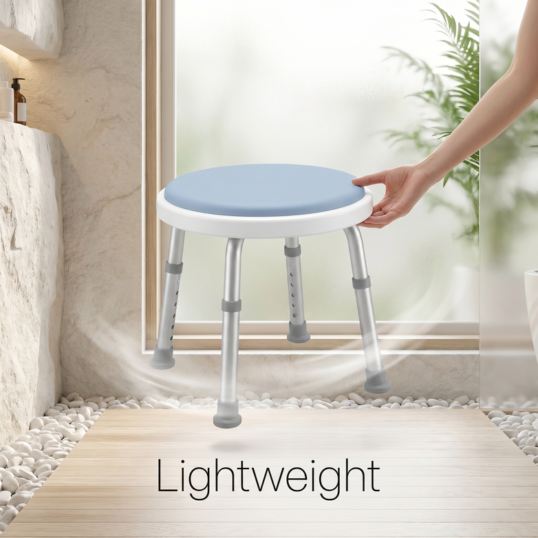 EQUIPMED Shower Chair - Safer Showering, Stable Daily Support
