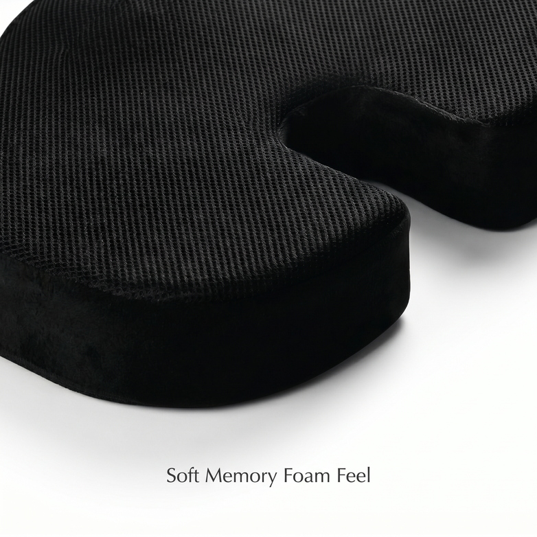 Orthopaedic Seat Cushion - Support Back Pain, Relieve Coccyx Pressure