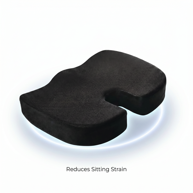 Orthopaedic Seat Cushion - Support Back Pain, Relieve Coccyx Pressure
