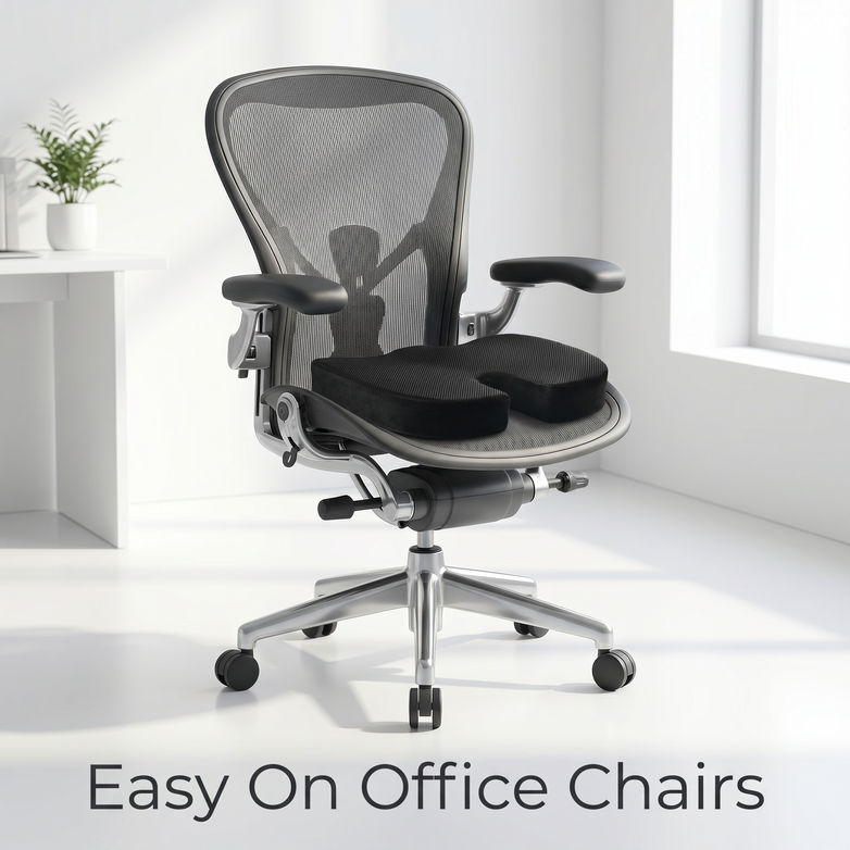 Orthopaedic Seat Cushion - Support Back Pain, Relieve Coccyx Pressure