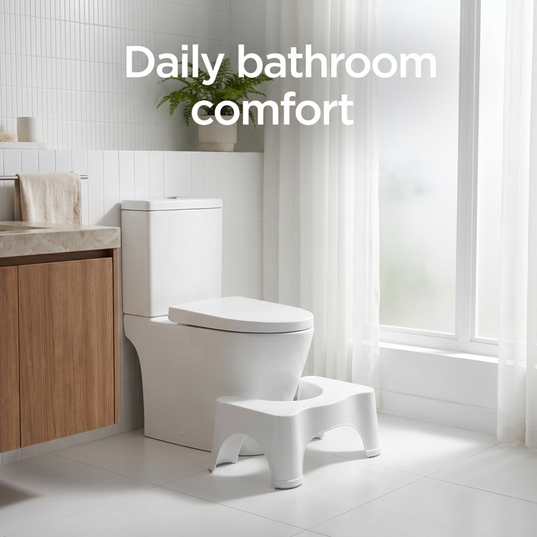 Sit & Squat Toilet Stool - Improve Elimination, Reduce Straining