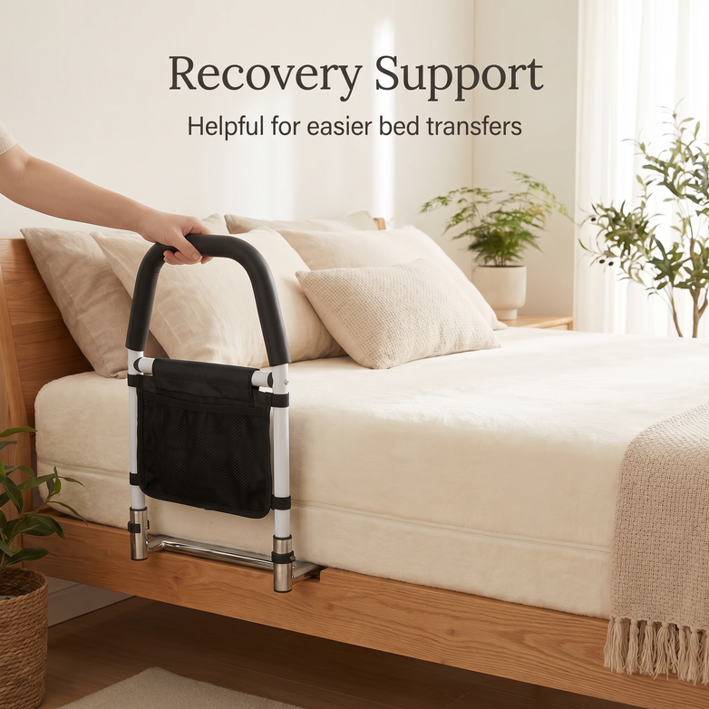Bed Safety Rail - Prevent Falls, Get In And Out Easier