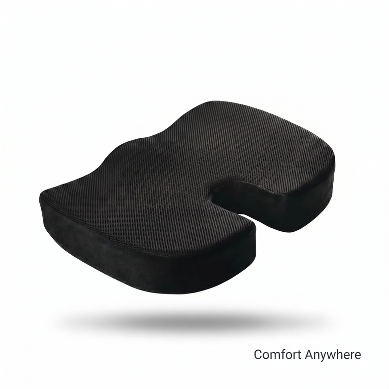 Orthopaedic Seat Cushion - Support Back Pain, Relieve Coccyx Pressure