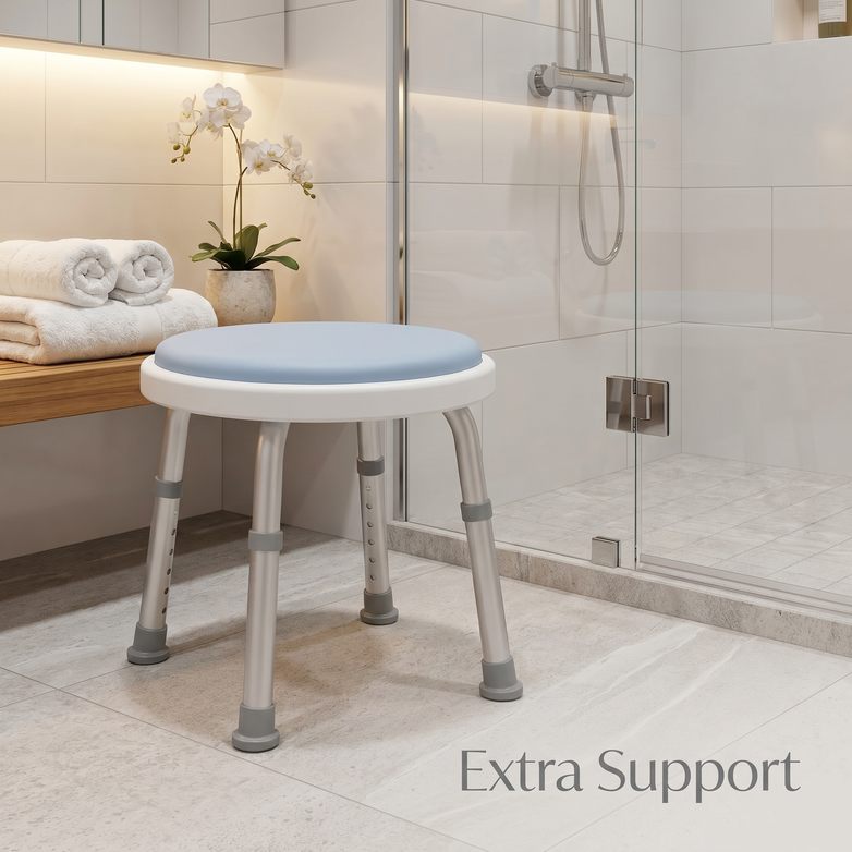 EQUIPMED Shower Chair - Safer Showering, Stable Daily Support
