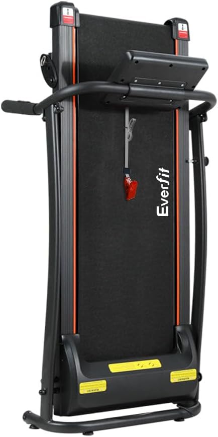 Foldable treadmill vertical storage position ideal for small spaces