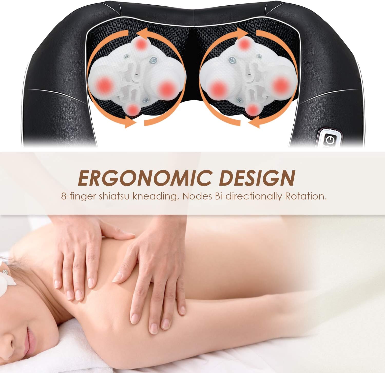 Shiatsu Neck Massager - Reduce Neck Pain, Soothing Massage Therapy