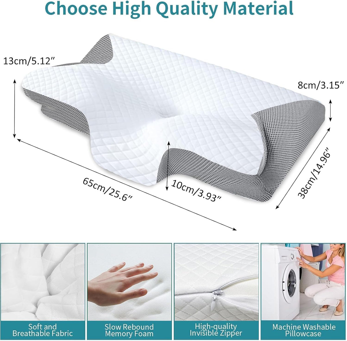 Cervical Neck Pillow - Align Spine Architecture, Erase Morning Stiffness Fast