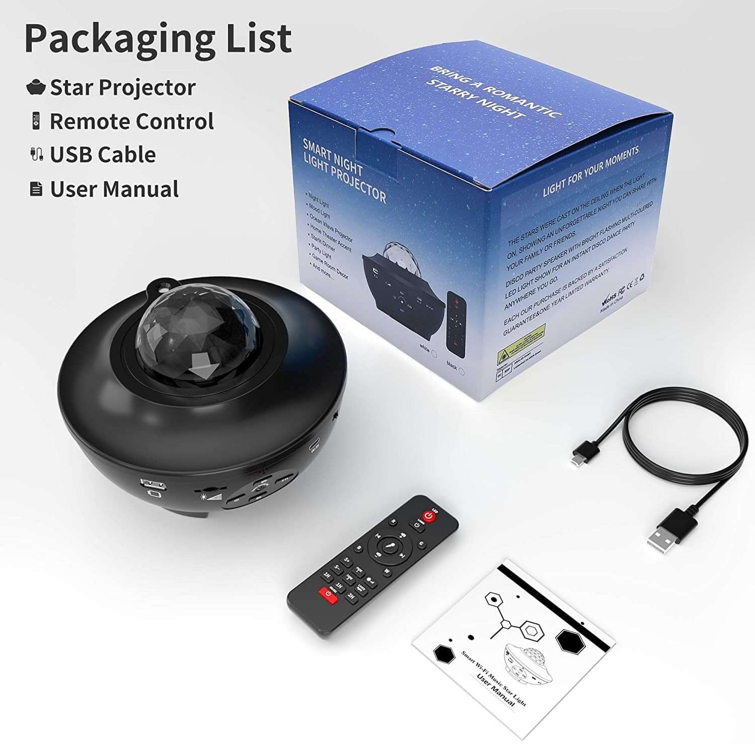 Galaxy Projector — Galaxy Light, Transform Your Room, Escape Into The Stars