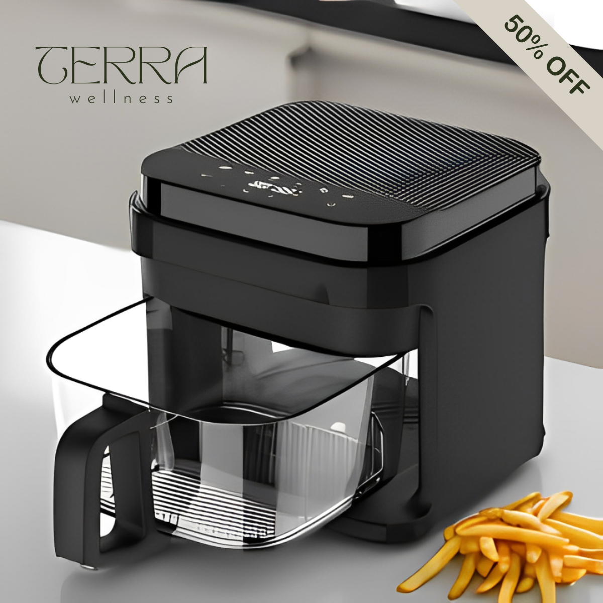 5.5L Glass Air Fryer - Healthy Choice, Reduce Oil