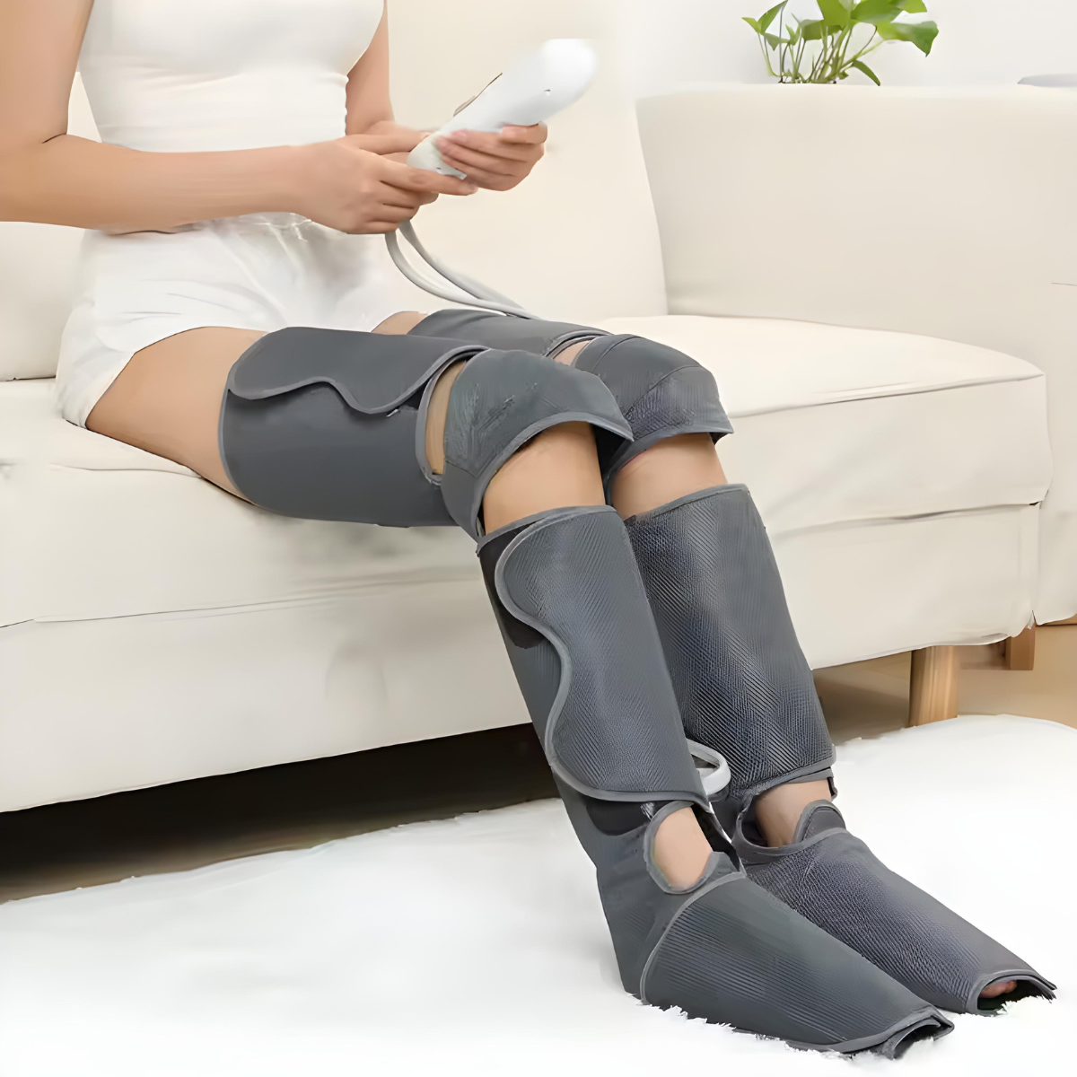 Leg massager air compression sleeves for circulation recovery and muscle relaxation at home
