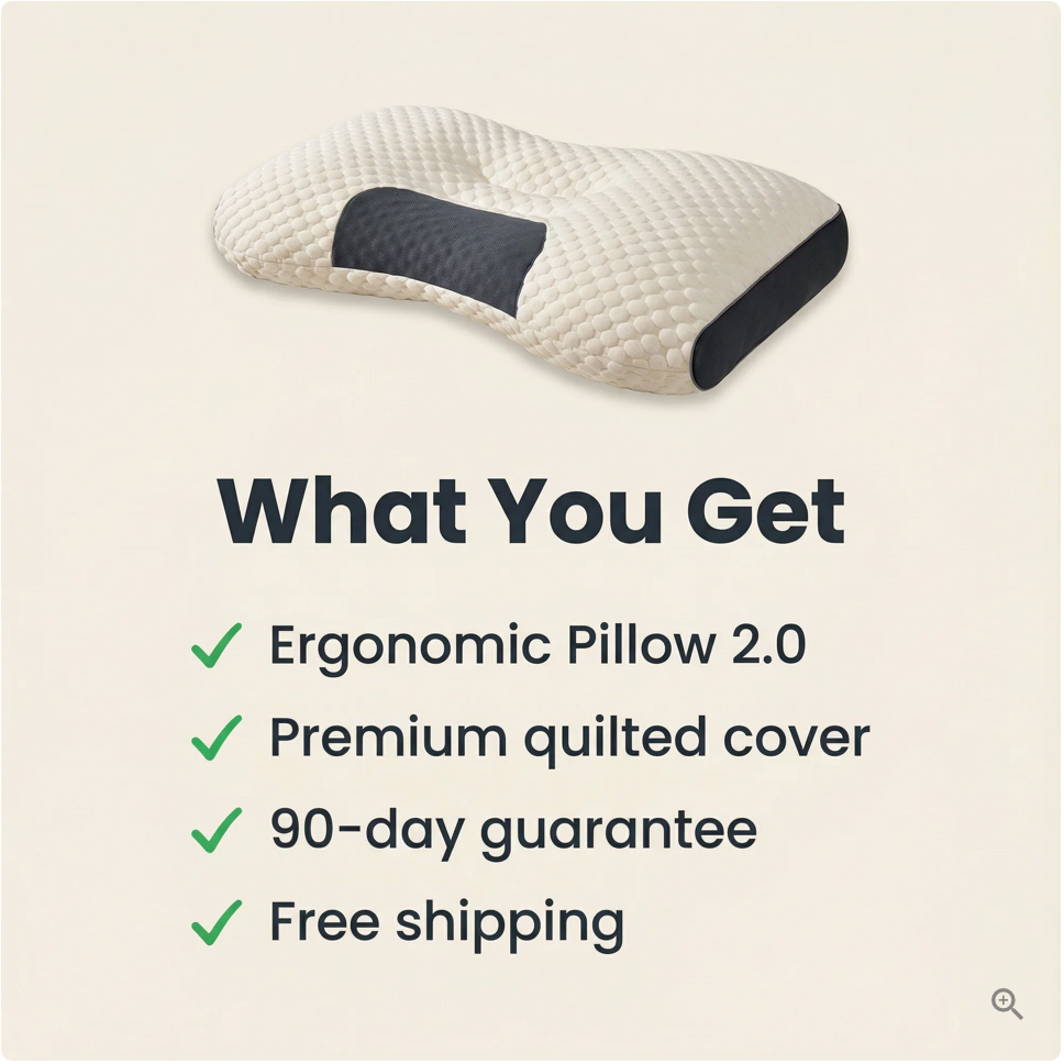 Ergonomic Pillow 2.0 - Align Your Spine, Boost Your Sleep
