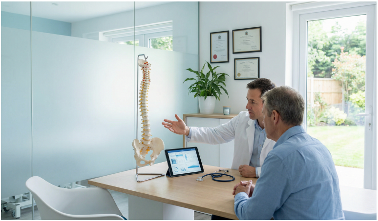 Comparison showing correct sleeping posture with neutral spine vs incorrect pillow support causing neck misalignment