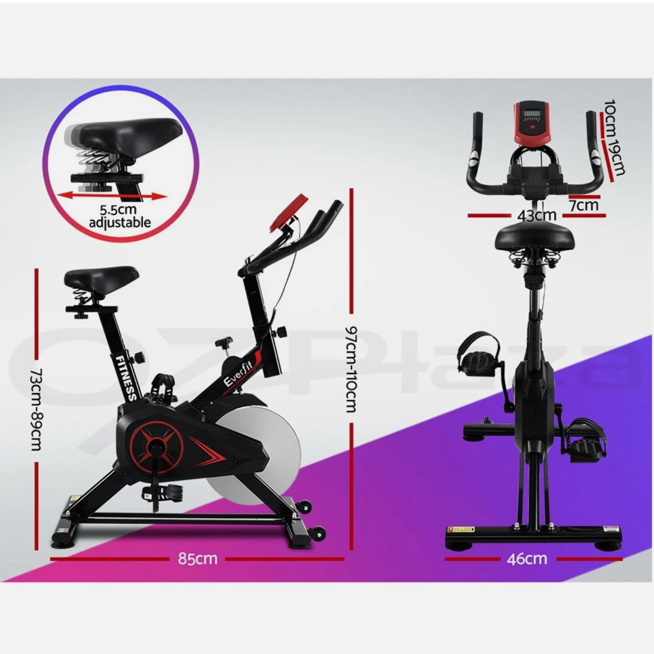 Spin Bike 10kg Flywheel - Build Endurance, Burn Fat Fast