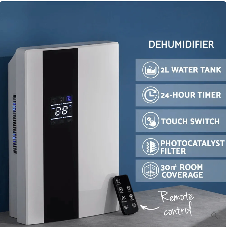 Devanti Dehumidifier - Remove Excess Moisture, Prevent Mould