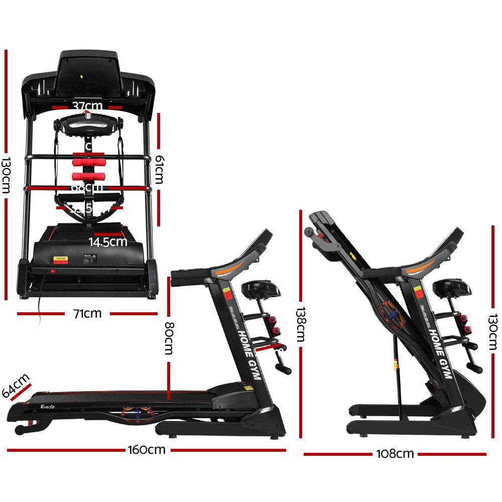 Incline treadmill front angle showcasing multi-level incline controls and durable construction for cardio training.