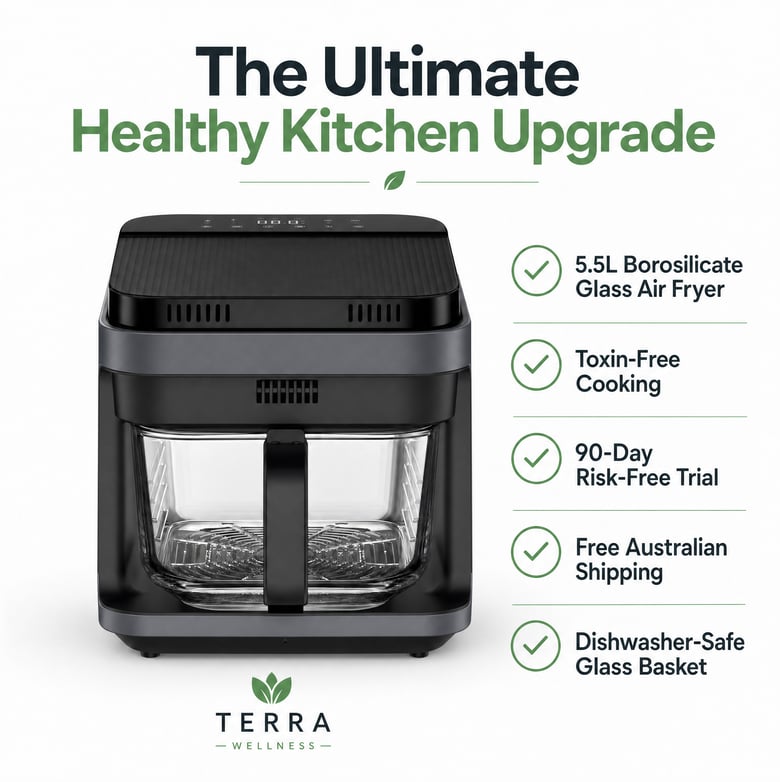 5.5L Glass Air Fryer - Healthy Choice, Reduce Oil.....