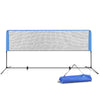 Portable badminton net set with blue carrying bag – easy setup for indoor or outdoor play