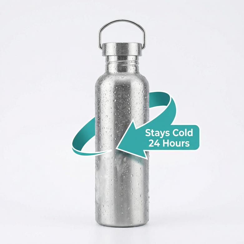 Stainless Steel Water Bottle — Stay Hydrated, Hit Your Goals Daily