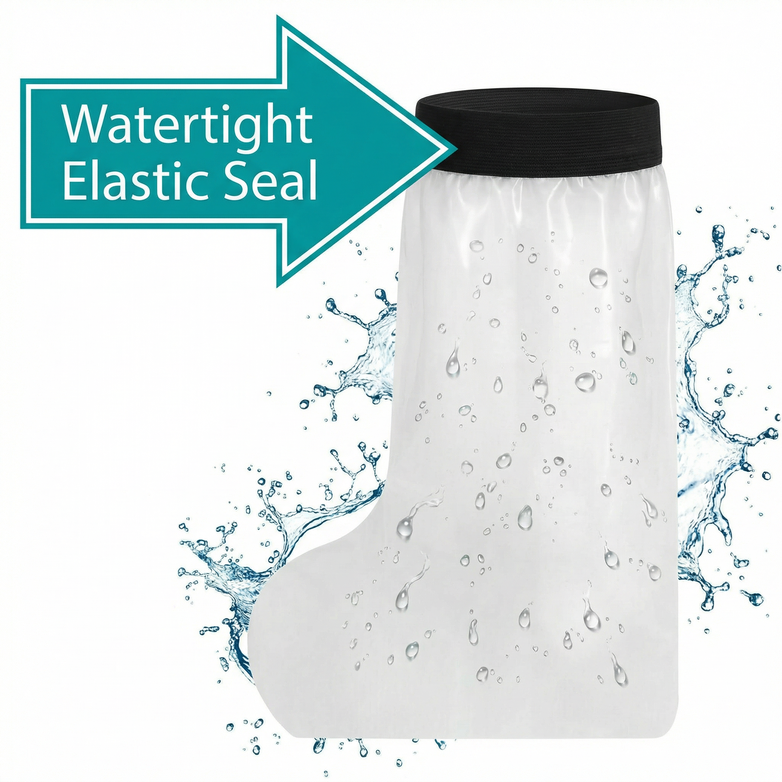 Leg Cast Protector - Stay Dry, Shower Freely, Reuse Endlessly