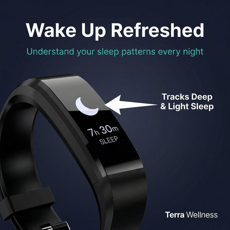 Smart Fitness Bracelet — Track Heart Rate, Sleep & Steps Daily