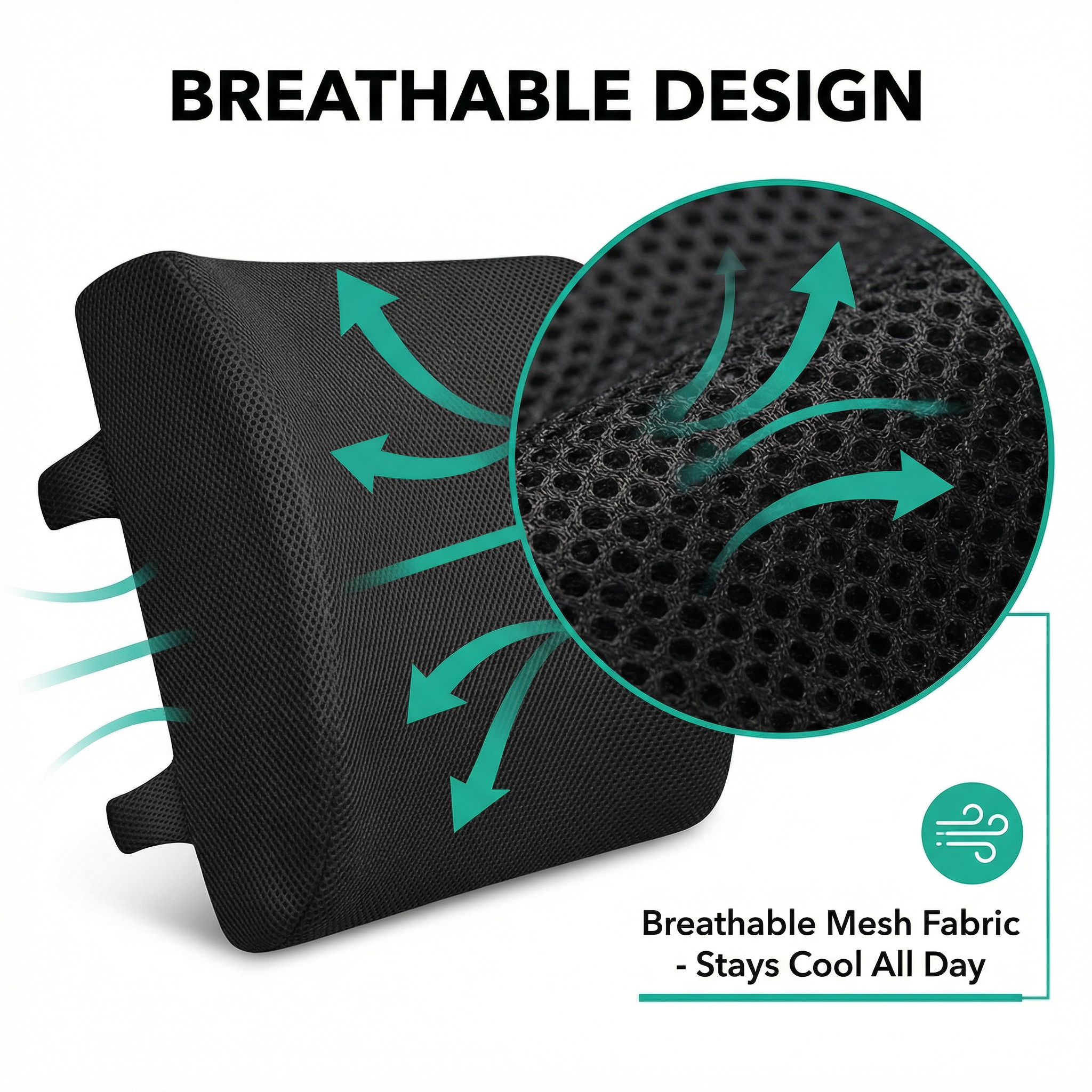 Lumbar Support Cushion - Relieve Back Pain, Improve Posture