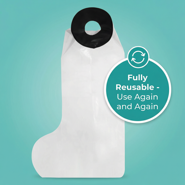 Leg Cast Protector - Stay Dry, Shower Freely, Reuse Endlessly