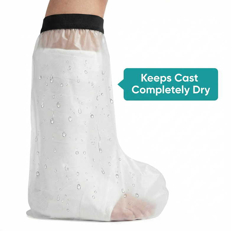 Leg Cast Protector - Stay Dry, Shower Freely, Reuse Endlessly