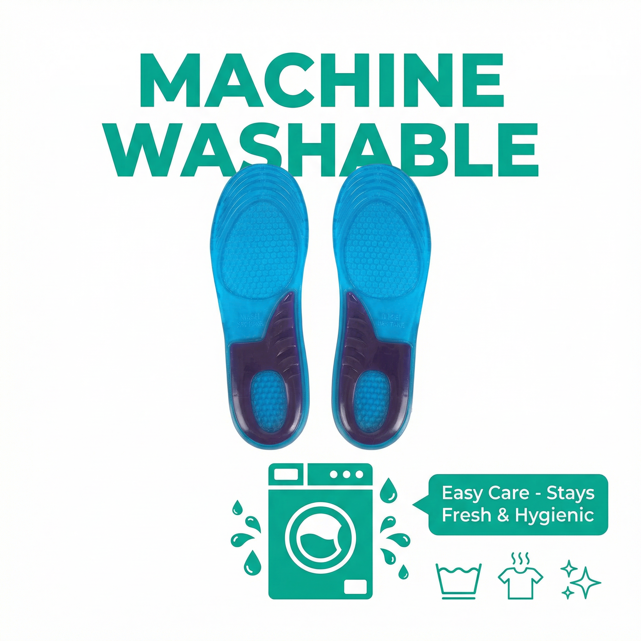 Massaging Gel Insoles - Relieve Foot Pain, Support All Day