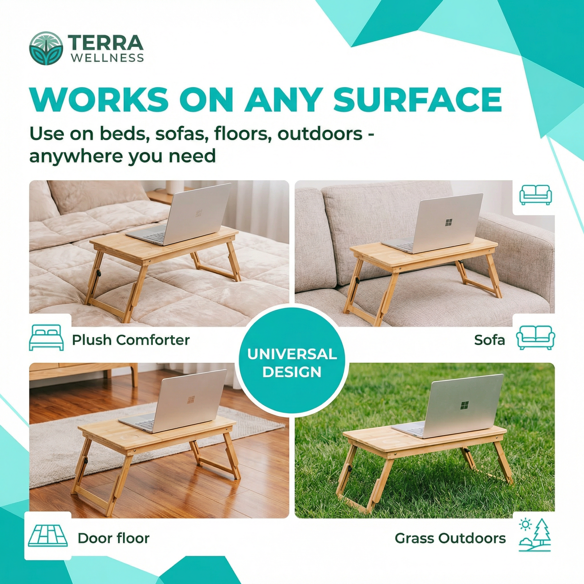 Adjustable Laptop Bed Table - Work Anywhere, Boost Comfort