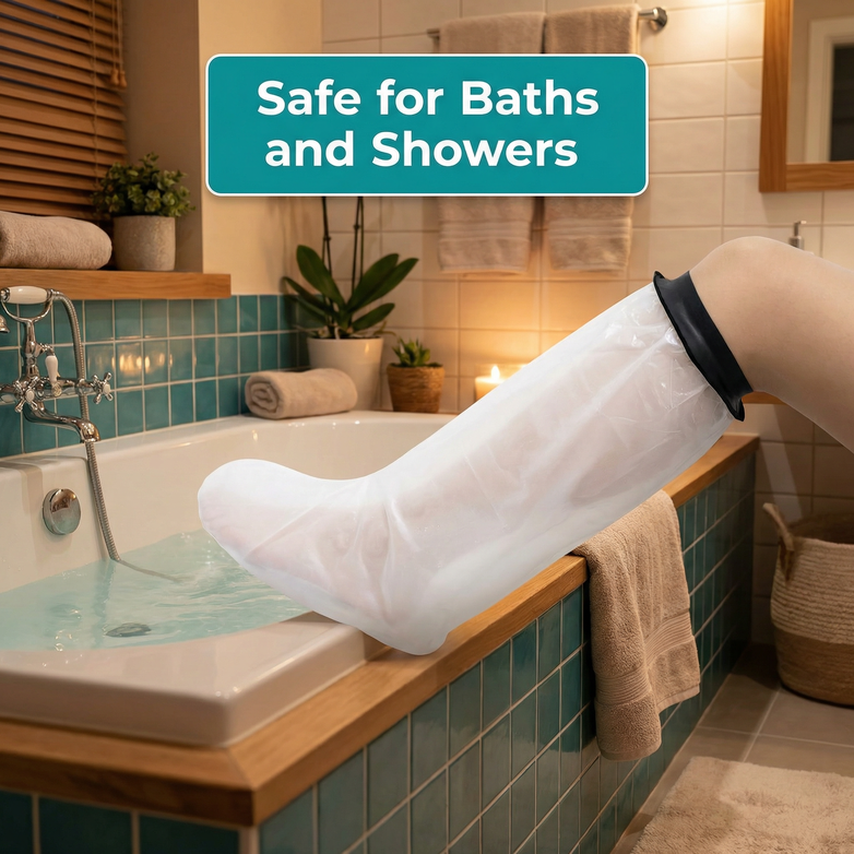 Leg Cast Protector - Stay Dry, Shower Freely, Reuse Endlessly