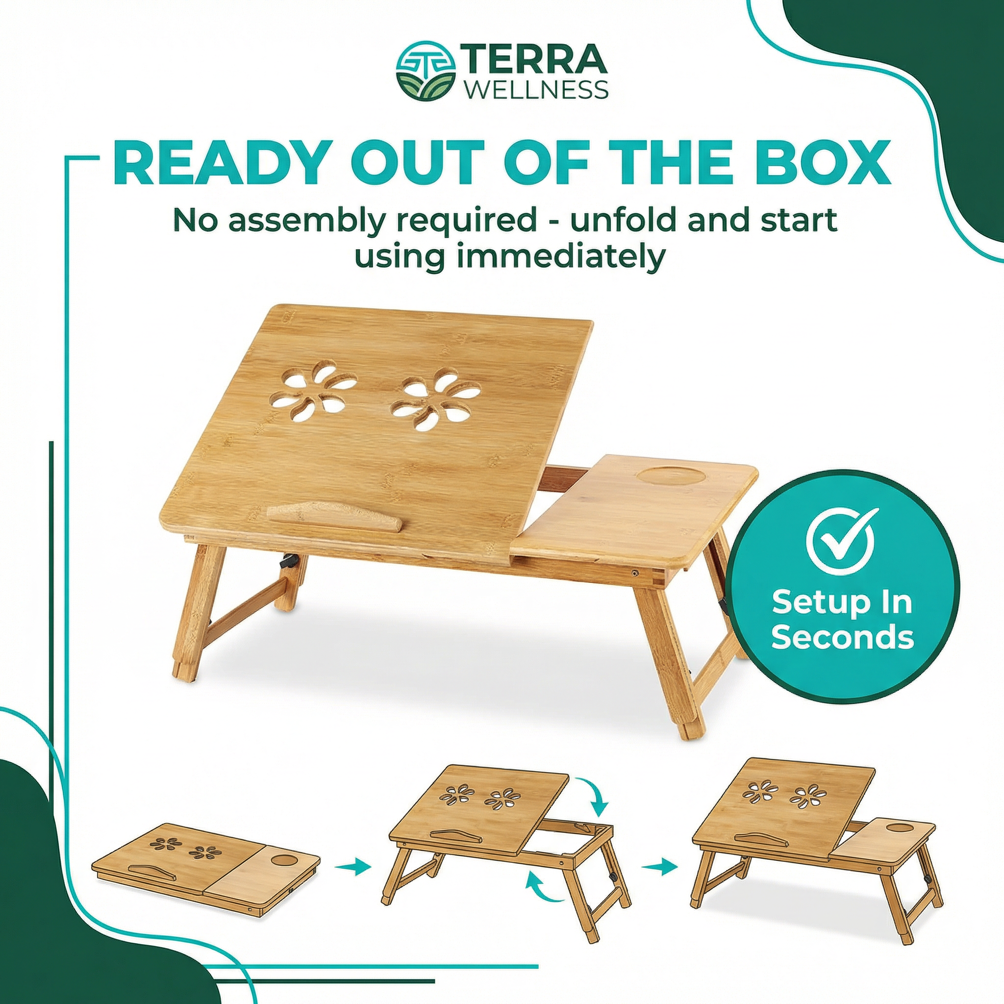 Adjustable Laptop Bed Table - Work Anywhere, Boost Comfort